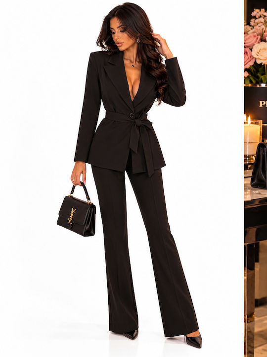 Women's Black Set with Trousers P-405