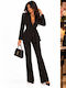 Women's Black Set with Trousers P-405