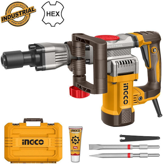 Ingco PDB14008 Κρουστικό Κατεδαφιστικό Ρεύματος 1400W με Υποδοχή HEX