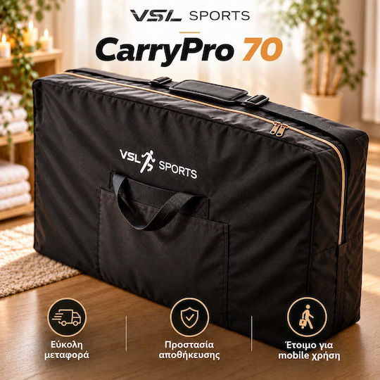 VSL Sports CarryPro 70 Транспортен Калъф за Физиотерапевтично Оборудване Черен 93x72 см