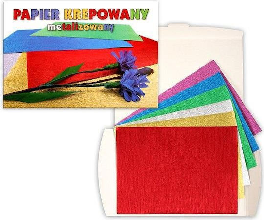 Starpak Metallic Crepe Paper 6 Sheets 22.9x32.4 cm