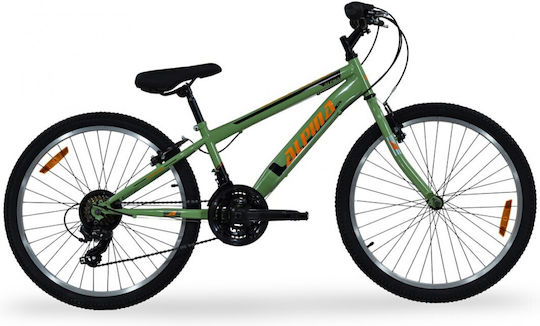 24" Kinder-Mountainbike mit Aluminiumrahmen Orangefarben