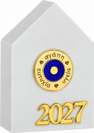 Makwedding Талисман Къща Бяло Керамично 2027