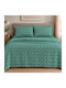 Astron Italy Giulia King Size Bed Sheet Set 260x280cm Petrol Blue (4 Pieces)