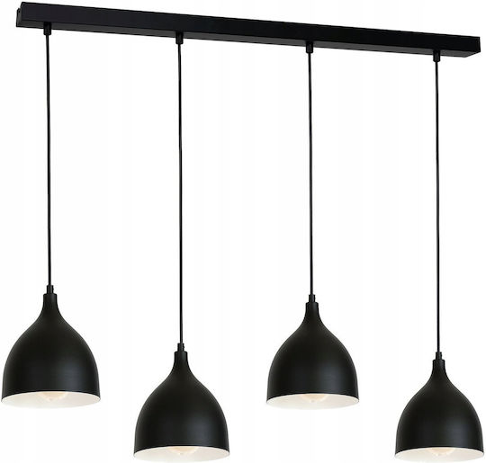 Luminex Noak Black Pendant Light for 4 E27 Bulbs