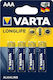 Varta Αλκαλική Μπαταρία AAA 1.5V