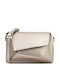 Leather Women's Flap Bag Platinum