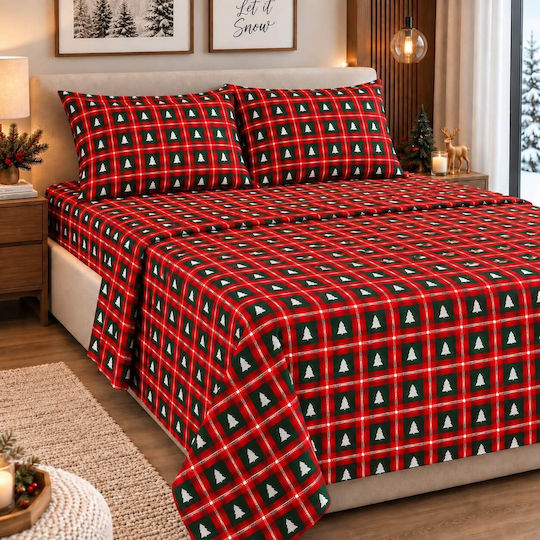 Astron Italy Super-Double Bed Sheet Set 245x260cm Multicolour (4 Pieces)