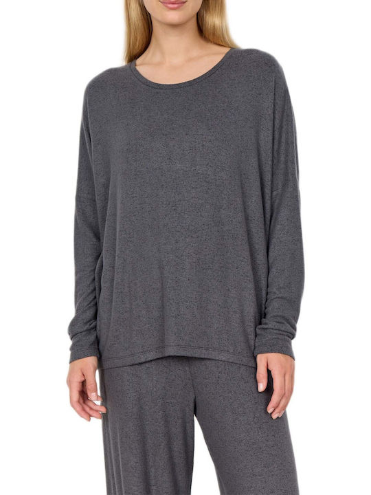 Graue Damenbluse