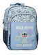 Stitch School Backpack with Water Bottle Holder Blue 16L 30 x 13 x 40 cm