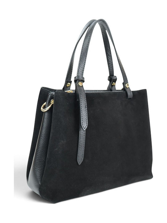 Passaggio Leather Damen-Tote-Bag aus schwarzem ...