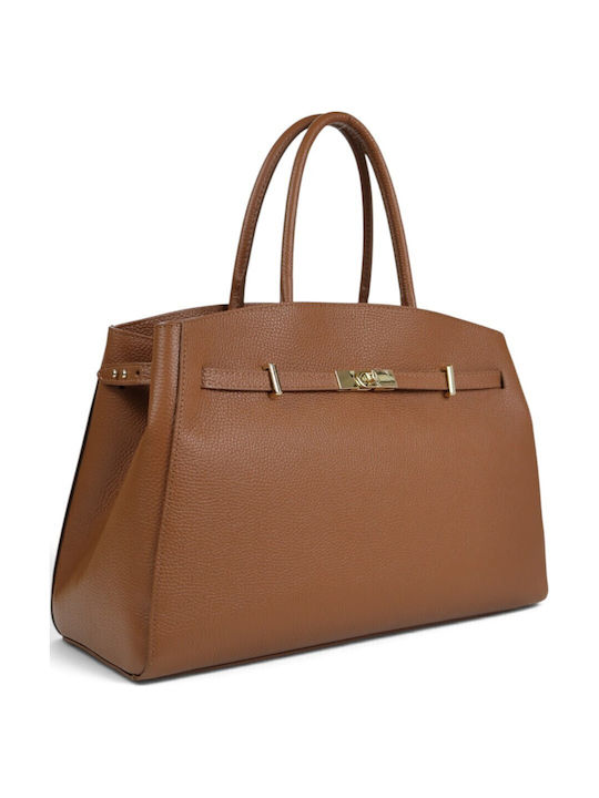 Passaggio Leather Dark Tan Leather Women's Tote...