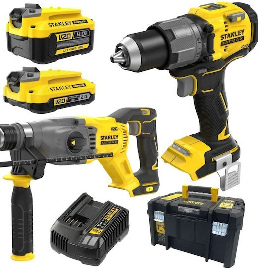 SFMCK216MT Brushless 20V Drill Driver & Hammer Set with 2 Batteries 4Ah - 2Ah and Case with Charger