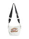 Beige Damenhandtasche aus Stoff
