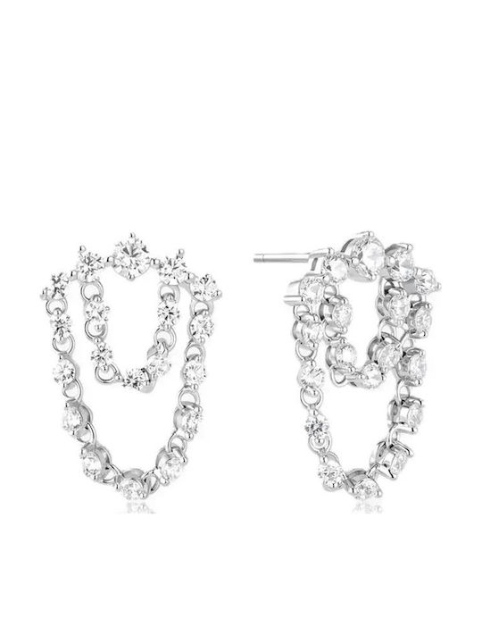 Silberne Ohrringe Ania Haie 925 Sparkling Arc Double Chain E079-15h E079-15h Silber