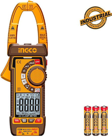 Ingco Digital Clamp Meter 600A AC DCM66001 True RMS with NCV