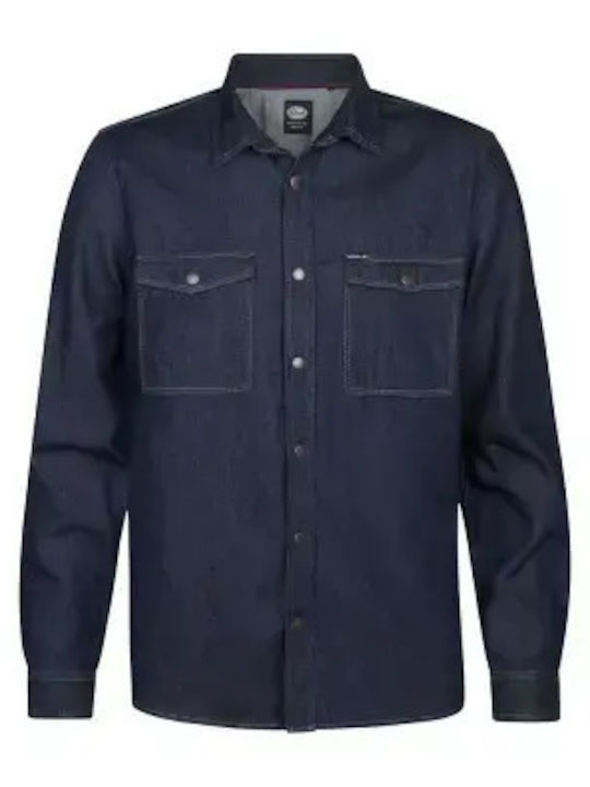 Long Sleeve Blue Denim Shirt