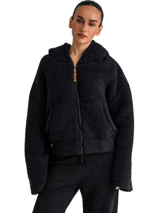BodyTalk Schwarz Fleecejacke