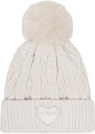 Guess Unisex Knit Beanie in White
