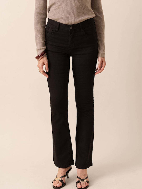 Pantaloni Jeans Evazați pentru Femei Negri