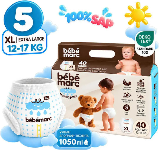 Scutece Chiloțel Nr. 5 pentru 12-17 kg 40 bucăți