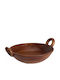 Dekorative Schale Ø25x10 K-m Wood Dark A55200380