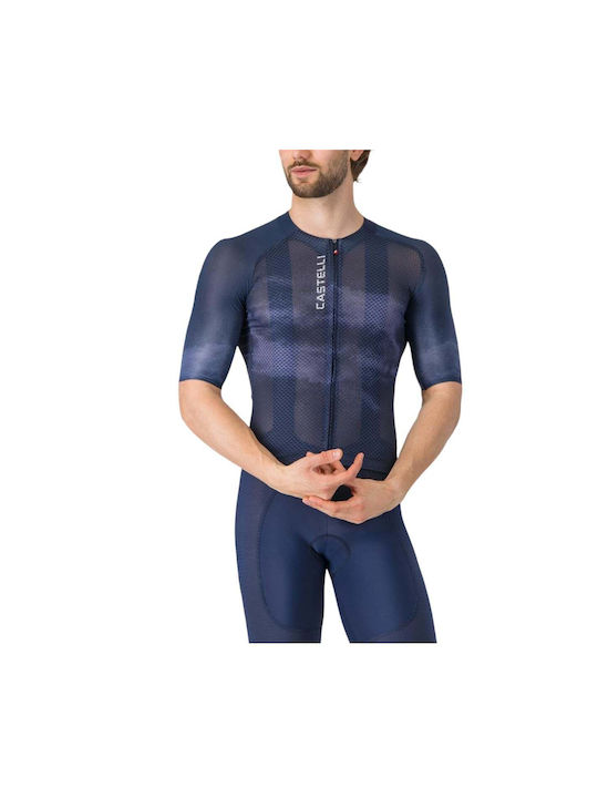 Castelli Men's Short-Sleeve Mountain Bike Jersey Blue