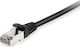 Equip S/FTP Cat.6 (Gigabit) Ethernet Network Cable 0.25m Black 100 Pieces