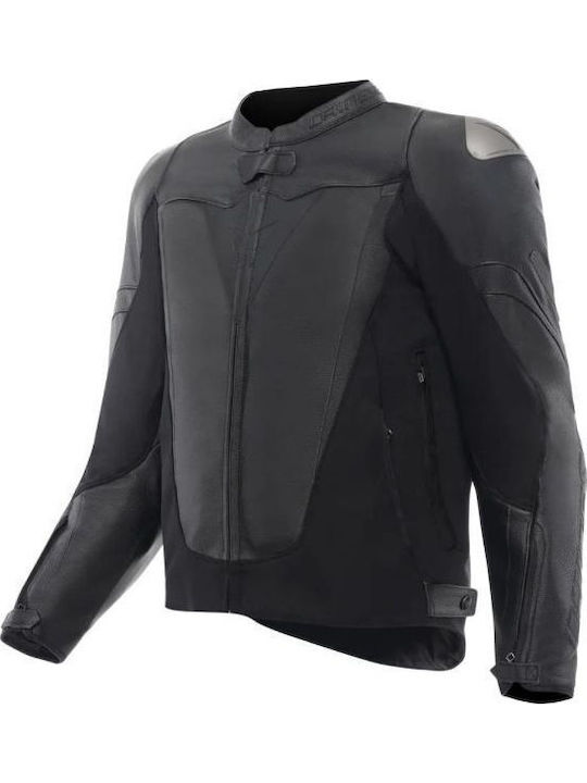 Avro 6 Winter Men's Leather Riding Jacket Black/Black/Black