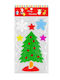 Christmas Window Stickers with Santa Claus, Reindeer, Snowman and Tree Design 15x26cm