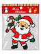 Christmas Stickers for Window with Santa Claus, Snowman and Reindeer Pattern