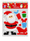 Festive Xmas Window Stickers 20x19.5cm Santa Claus Gifts