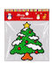 Christmas Stickers for Window with Snowman, Santa Claus and Reindeer Pattern