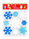 Festive Xmas Αυτοκόλλητα Τζαμιού 20x19.5cm Snowflakes Blue