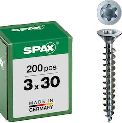 Spax Ξυλόβιδα με Διάμετρο M3 και Μήκος 30mm 200τμχ