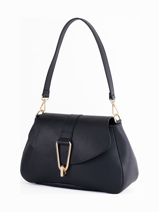 Leather Women's Flap Bag Black