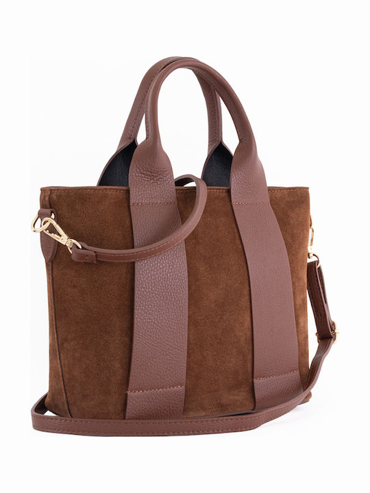 Leather Women's Tote Bag Brown Chocolate