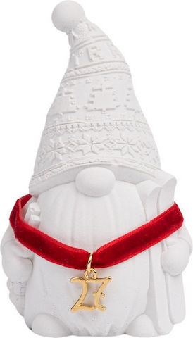 Philio Handmade Tabletop Lucky Charm White Ceramic Gnome 2027 5.5x10cm