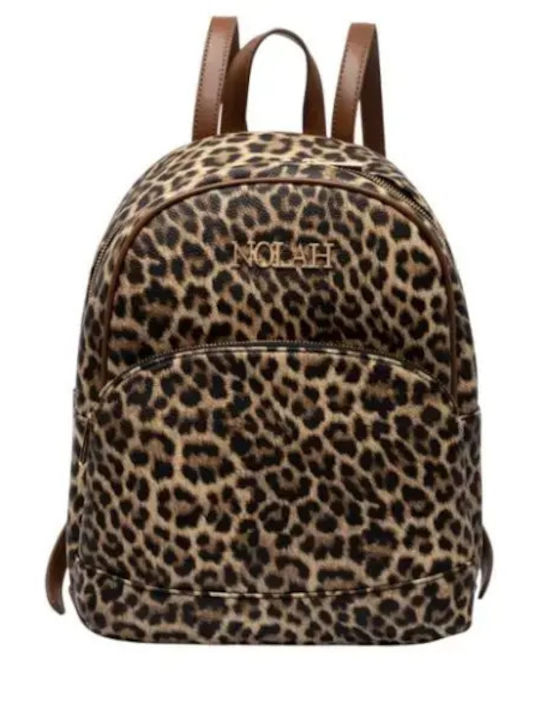 Nolah Jordan Γυναικεία Τσάντα Πλάτης Brown Leopard