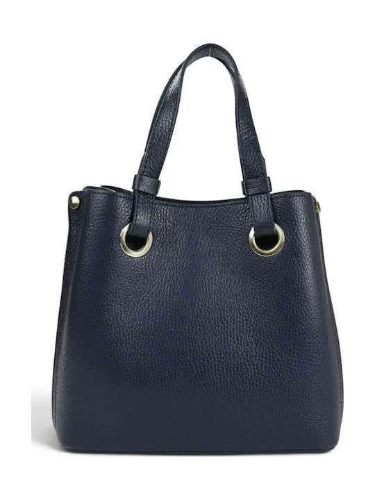Passaggio Leather Blue Leather Women's Tote Bag