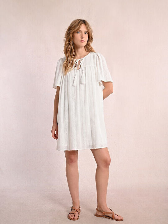 Sommerliches Weißes Mini-Hemdkleid