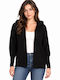 Gestrickte Damen-Strickjacke Schwarz