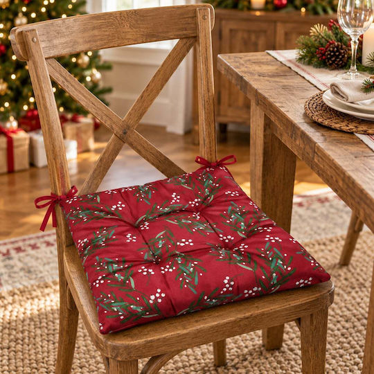 Χριστουγεννιάτικο Μαξιλάρι Καρέκλας 38x38 S-f Christmas Rouge Ce324004