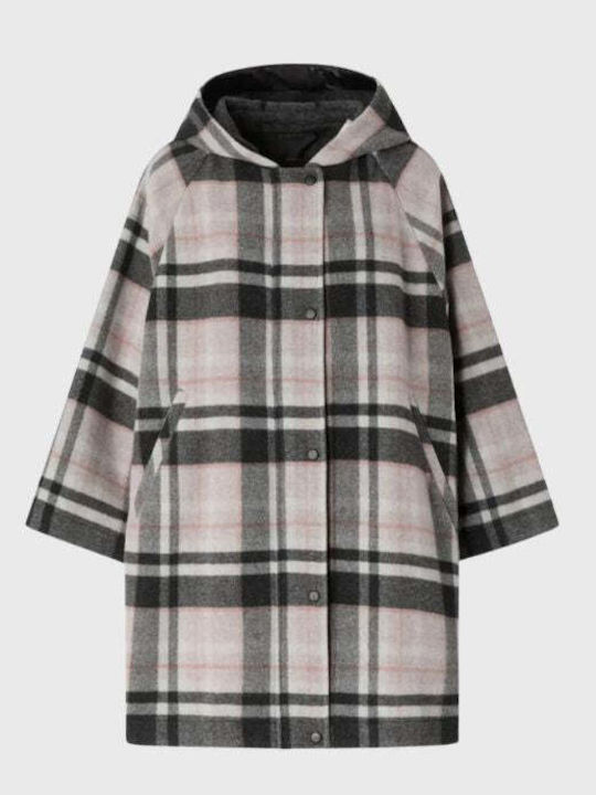 Damenkap Multicolor Oversized mit Kapuze