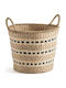 La Redoute Interieurs Dekorativer Korb aus Korbweide mit Griffen, Schwarz, 36 × 36 cm