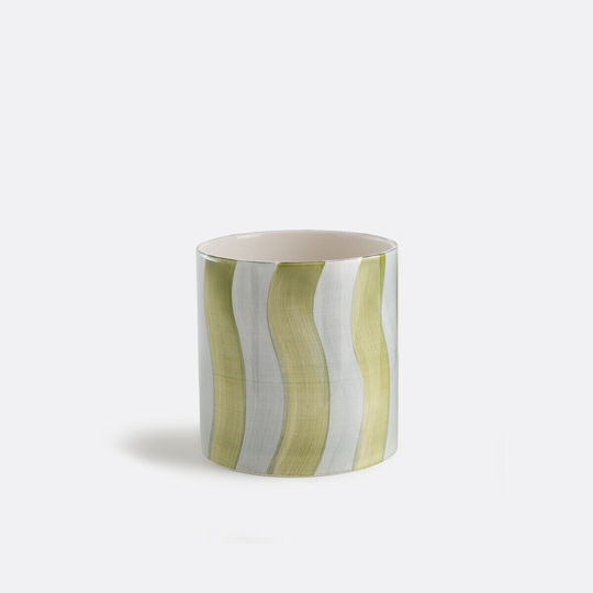 La Redoute Interieurs Coș Decorativ din Paie Verde 14x14x14 cm