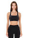 Bustier Sport Negru pentru Femei cu Căptușeală