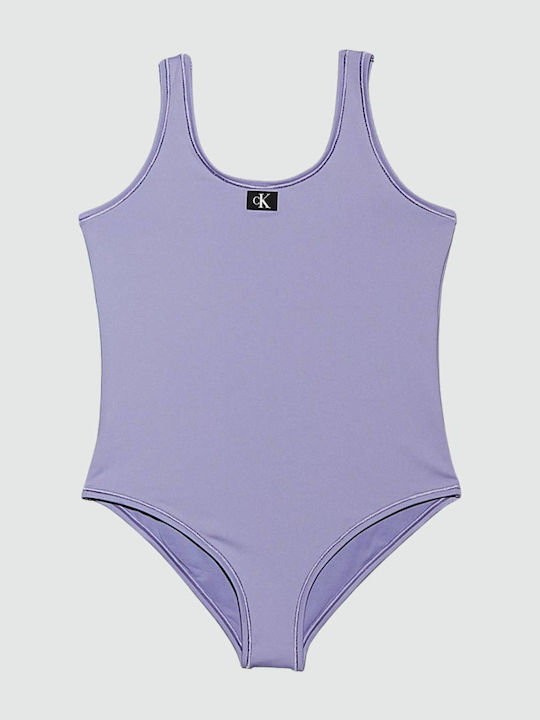 Calvin Klein Παιδικό Μαγιό Ολόσωμο Μωβ
