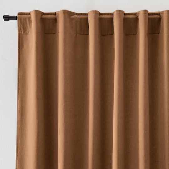 La Redoute Interieurs Vorhang mit Tunnel Samtvorhang mit Verdeckten Schlaufen 135x300 cm