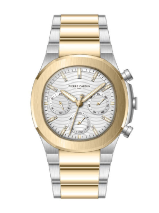 Pierre Cardin Two Tone Men's Battery Chronograp...